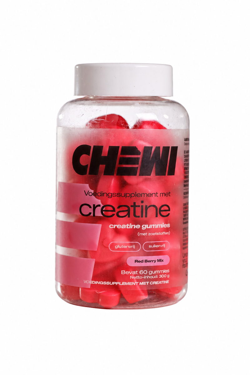 Chewi Red Berry Mix creatine gummies jar